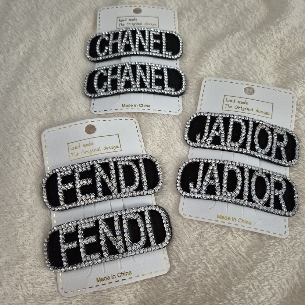 Elegant Black Hair Clips Set